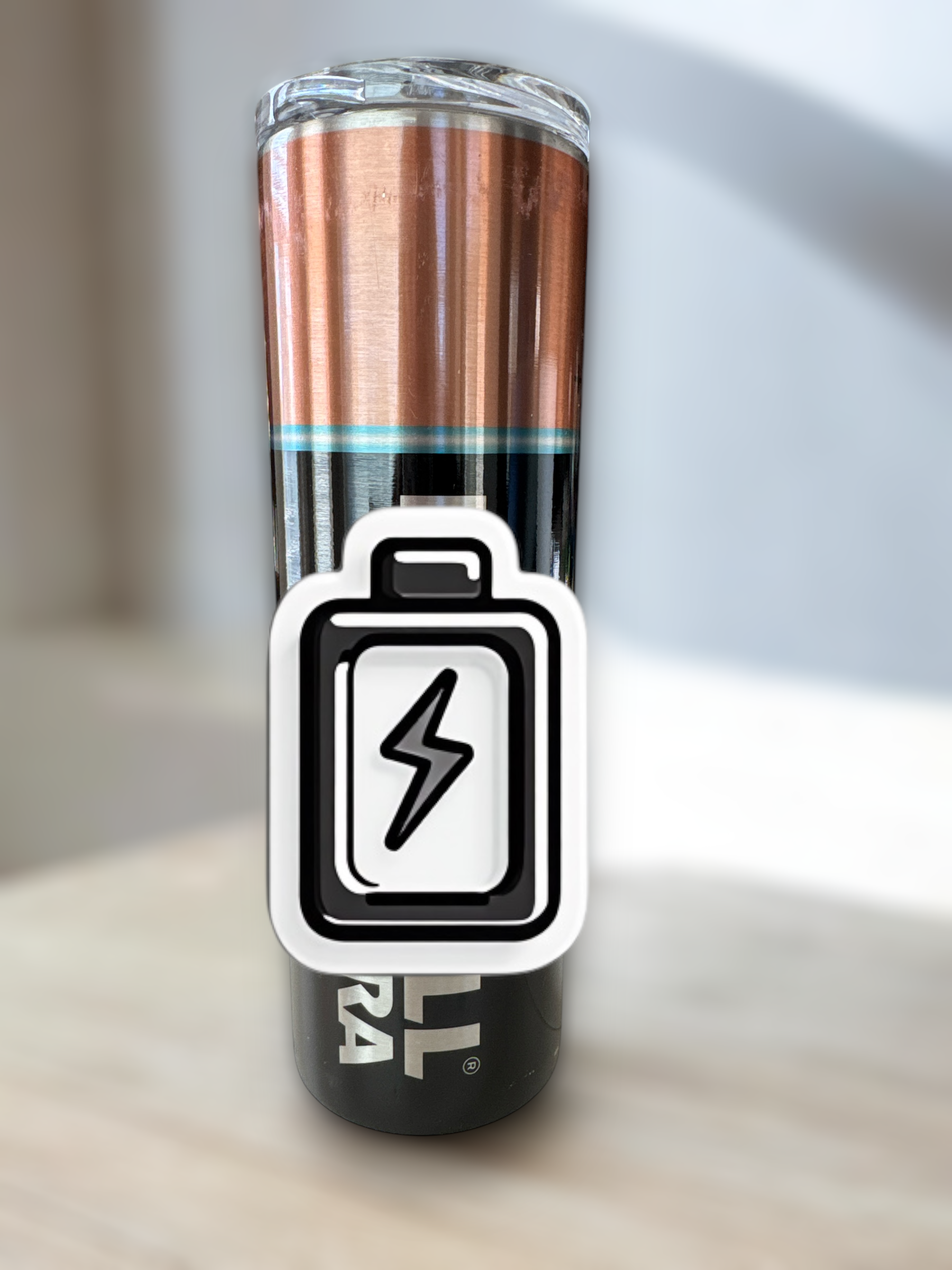 Copper Top Battery Water Bottle